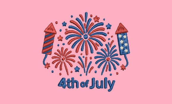 4 of July Embroidery File Review for Boutique Sweatshirts