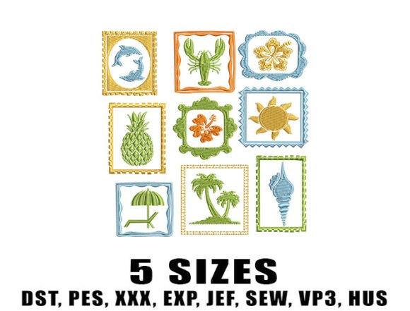 Beach Icons Embroidery Designs Review