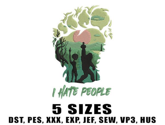 Bigfoot, I Hate People Embroidery Review