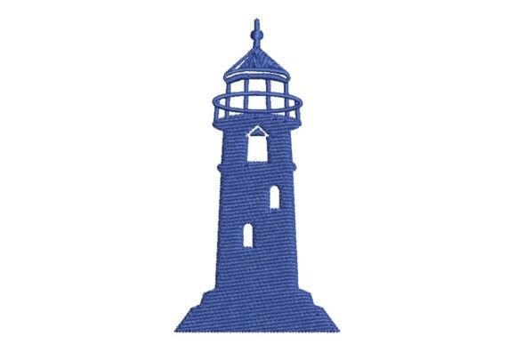 Classic Nautical Lighthouse Embroidery Design