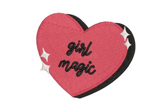 Girl Magic Heart Patch Embroidery Design Review
