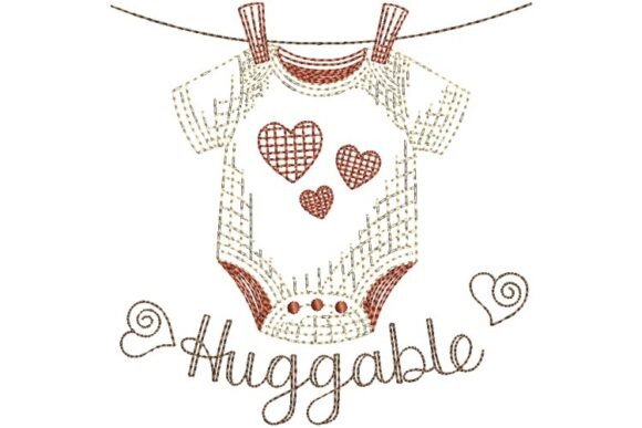 Huggable Baby Onesie Embroidery Design