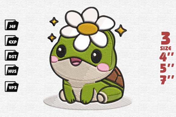 Kawaii Baby Turtle Embroidery Review