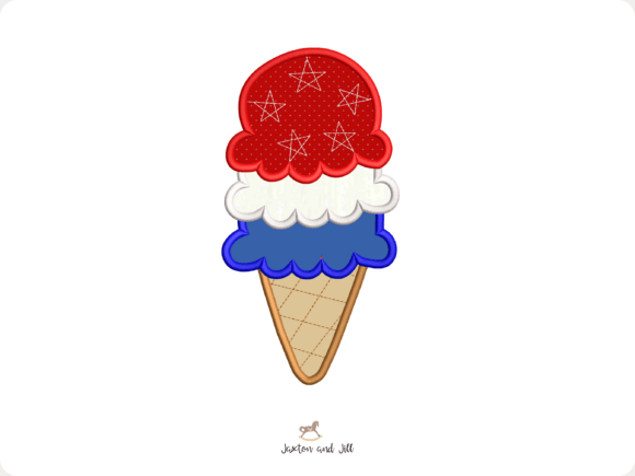 Patriotic Ice Cream Cone Embroidery Review