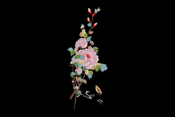 Peonies and Bird Embroidery Review