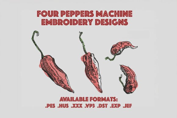 Peppers Bundle Machine Embroidery Review