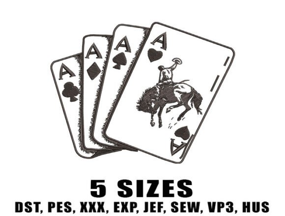 Playing Card Western Embroidery Design Review
