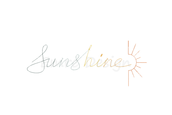 Sunshine Line Art Embroidery Design Review