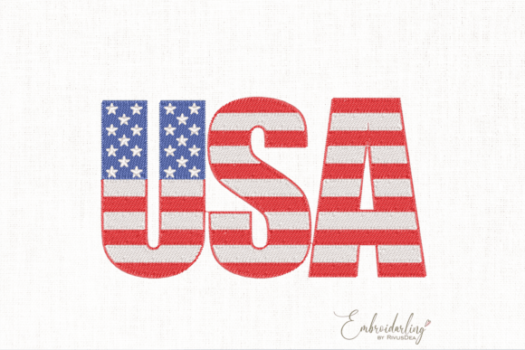 USA Embroidery Design File. 4th of July Review